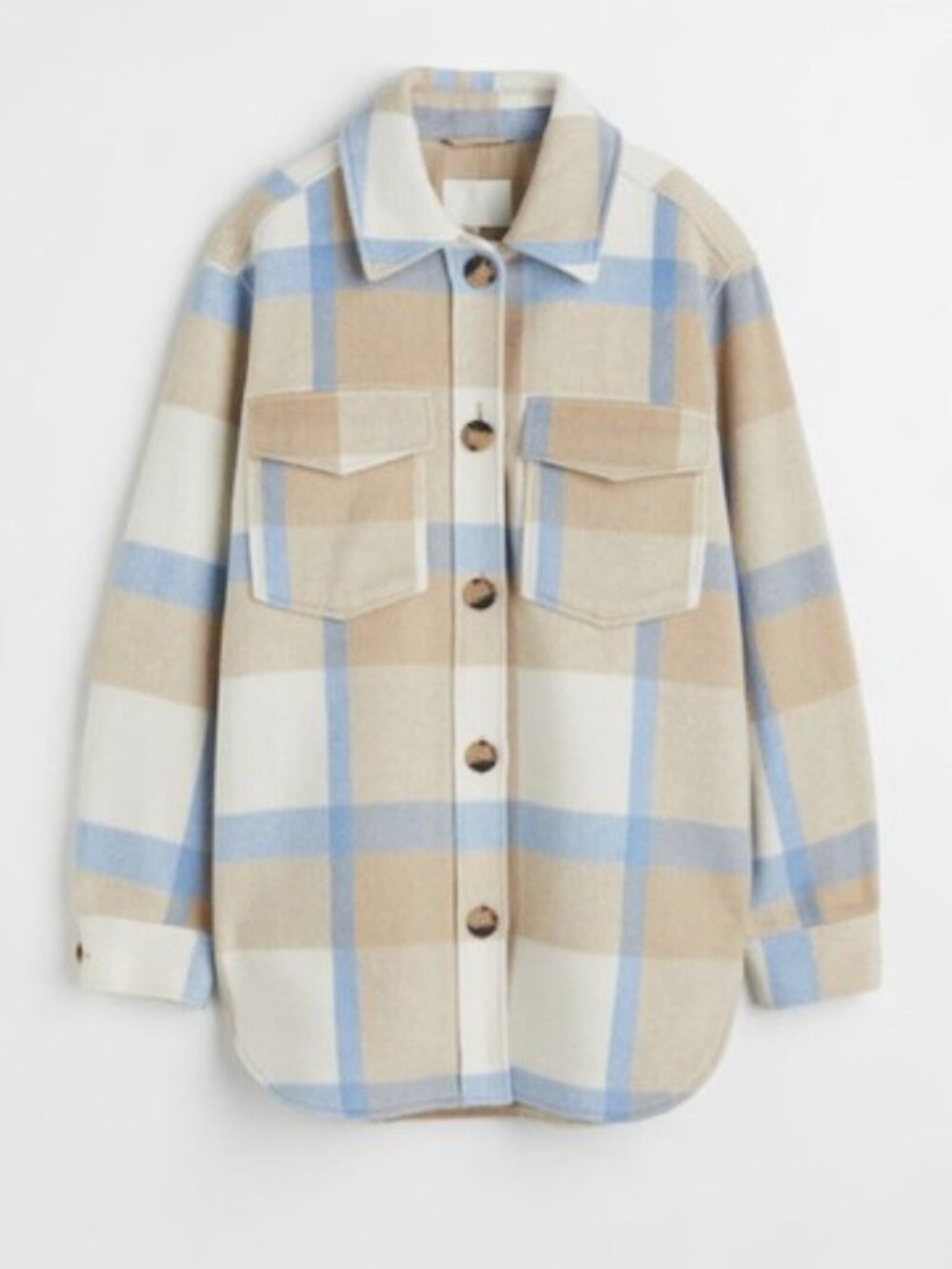 H&M Oversized Plaid Shacket, Size XS